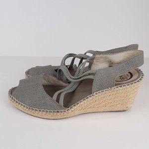 ABEO BioSystem Delano Women's Size 9 N Espadrille Wedge Heel Sandal Green Gray